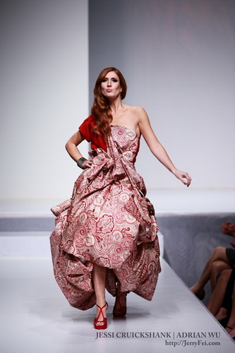 The Heart Truth Fashion Show 2012 - Model: Jessi Cruickshank, Designer: Adrian Wu