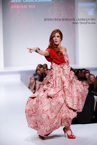The Heart Truth Fashion Show 2012 - Model: Jessi Cruickshank, Designer: Adrian Wu