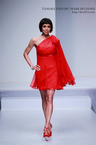 The Heart Truth Fashion Show 2012 - Model: Tamara Taylor, Designer: Mark Belford