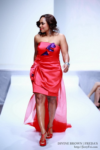 The Heart Truth Fashion Show 2012 - Model: Divine Brown, Designer: Fredas