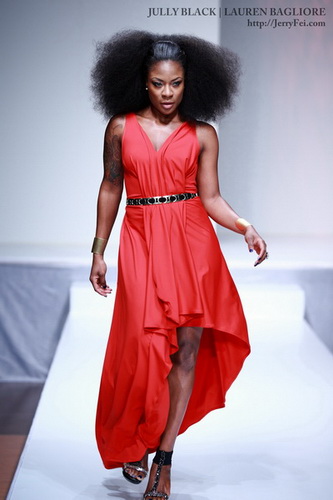 The Heart Truth Fashion Show 2012 - Model: Jully Black, Designer: Lauren Bagliore