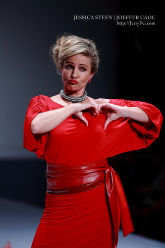 The Heart Truth Fashion Show 2012 - Model: Jessica Steen, Designer: Joeffer Caoc
