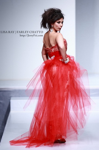 The Heart Truth Fashion Show 2012 - Model: Lisa Ray, Designer: Farley Chatto