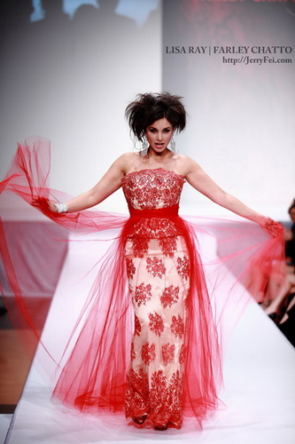 The Heart Truth Fashion Show 2012 - Model: Lisa Ray, Designer: Farley Chatto